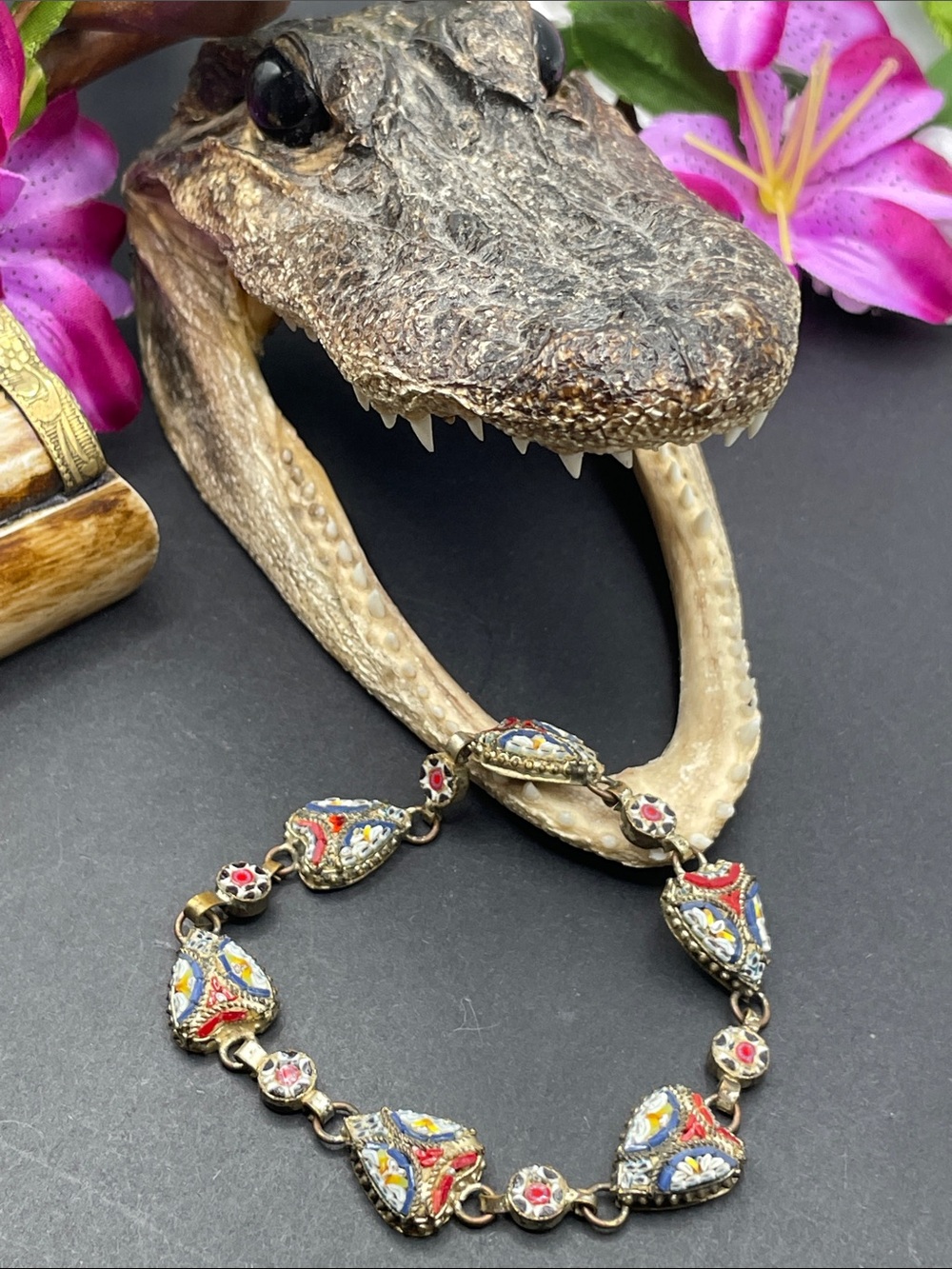 Mosaic Italy signed bracelet vintage